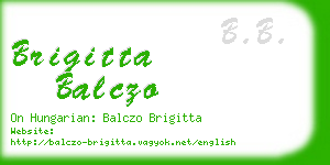 brigitta balczo business card